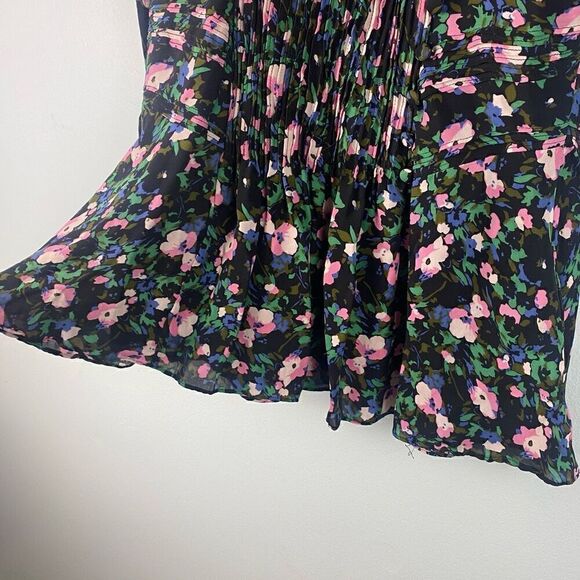 Veronica Beard Naomi Floral Silk Long Sleeve Mini Dress - Picture 11 of 13